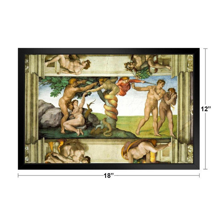 Vault W Artwork Michelangelo The Fall And Expulsion From The Garden Of
